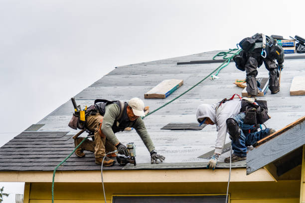 Professional Gutter Installation technician working in Newcastle, UT